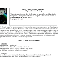 Ender's game questions and answers pdf