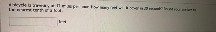 Traveling at 65 miles/hour how many feet