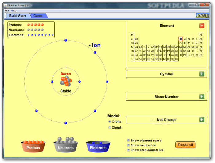 Pre lab for build an atom