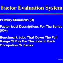 Evaluation factors are con 237