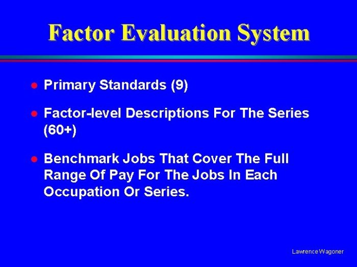 Evaluation factors are con 237