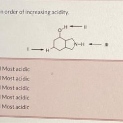 Rank the indicated protons in order of increasing acidity