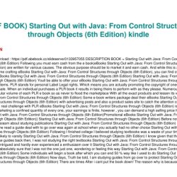 Starting out with java from control structures through objects pdf